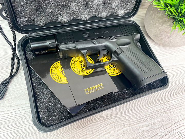 Зажигалка пистолет металлический