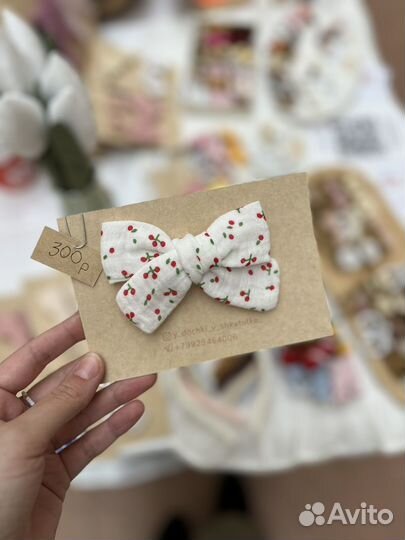 Бантики для девочек на зажиме