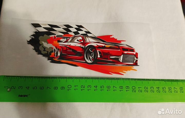 Термонаклейки на одежду с автомобилем