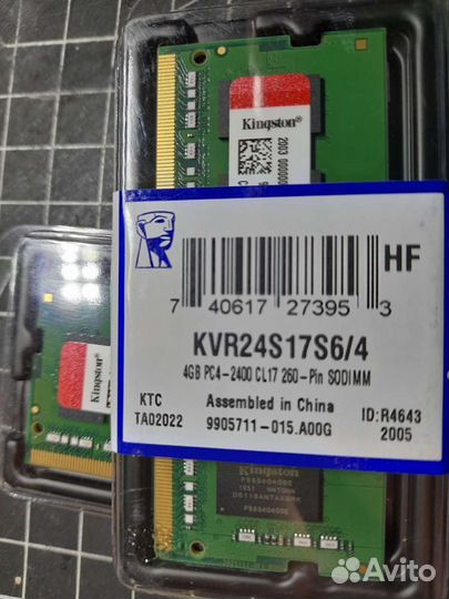 SO-dimm ddr4 Kingston KVR24S17S6/4