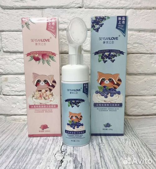 Мусс-пенка для умывания с щеточкой Sersanlove