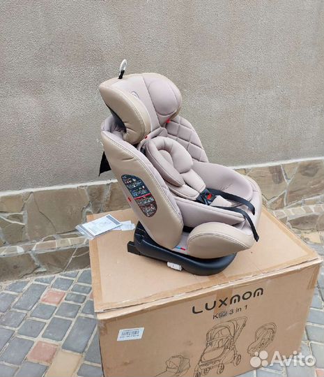 Автокресло 0 + до 12 лет isofix (Кремовый)