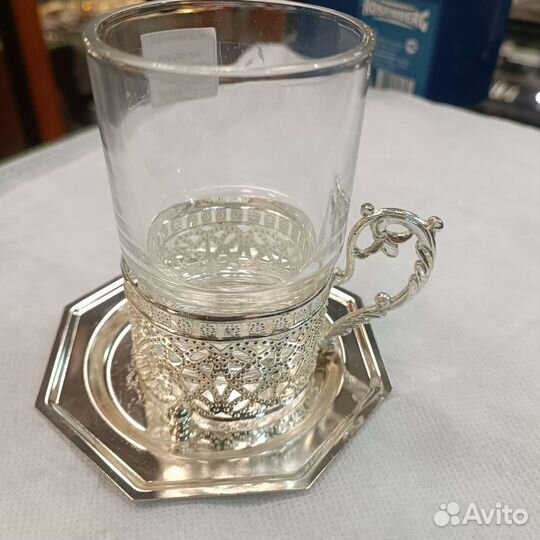 Стакан с подстаканником и блюдцем Rosenberg