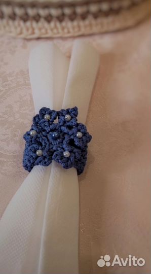 Набор вязаных колец для салфеток