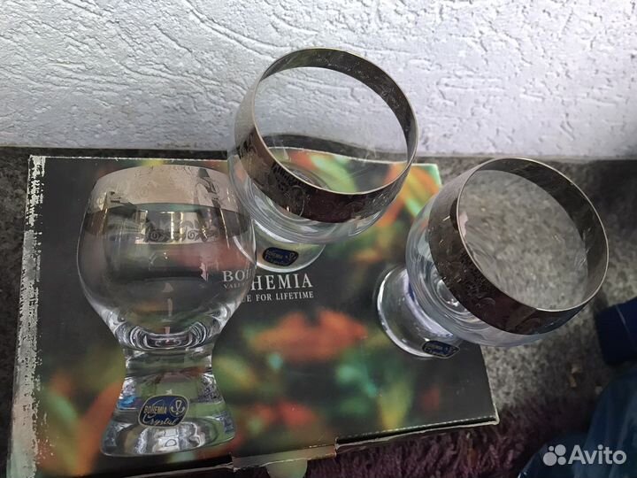 Фужеры бокалы Чехия новые bohemia