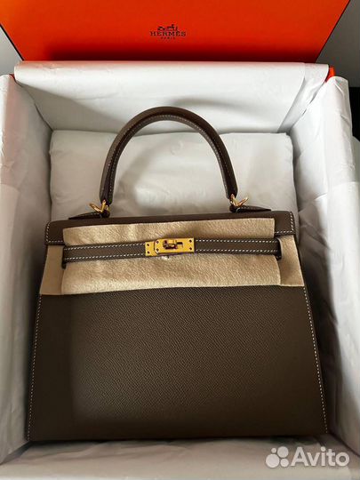 Сумка hermes kelly 28 epsom etoupe 10/24 (10)