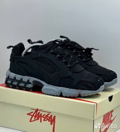 Nike x Stussy Air Zoom Spiridon Cage 2 Black