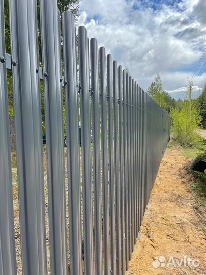 Забор из евроштакетника 30 м