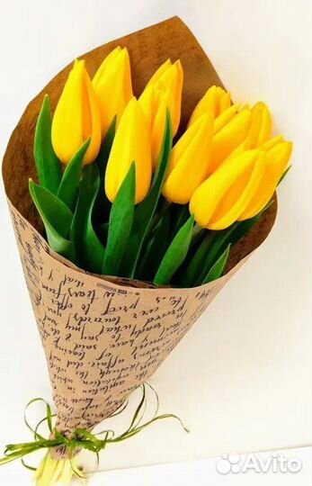 Тюльпаны к 8 Марта жёлтые