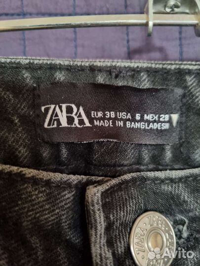 Джинсы zara новые mom 38