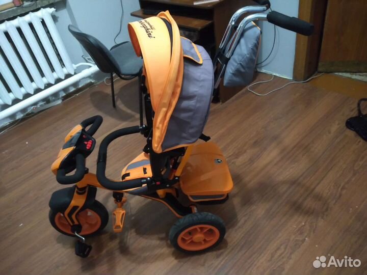 Детский велосипед трёхколёсный прогулочный