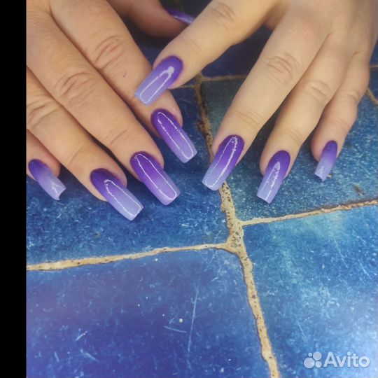 Наращивание, Комби-Маникюр, Покрытие гель-лаком