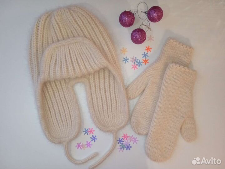 Шапка ушанка. Пух норки