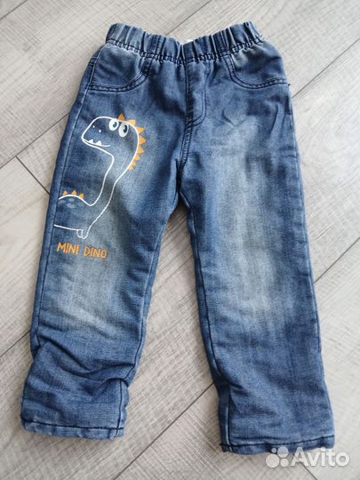 Джинсы утепленные для мальчика 98
