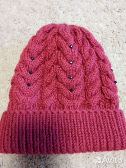 Комплект шапка, шарф, варежки