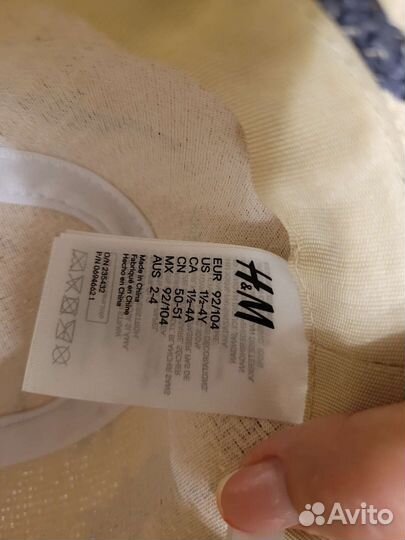 Шляпа h&m 2-4года