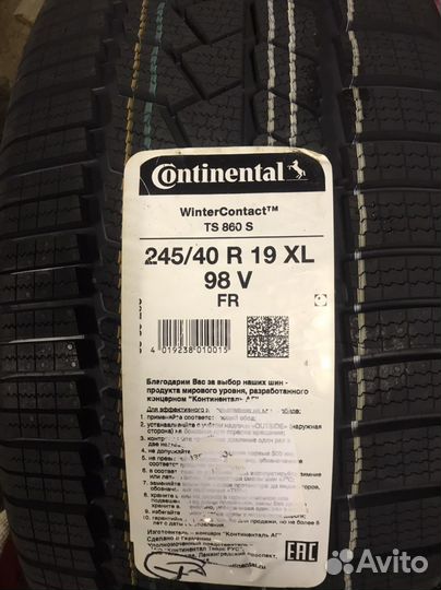 Continental WinterContact TS 860 S 245/40 R19 98V