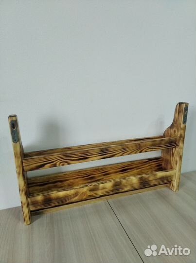 Полка для вина, настенная, из дерева