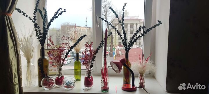 Подсвечник с сухоцветами