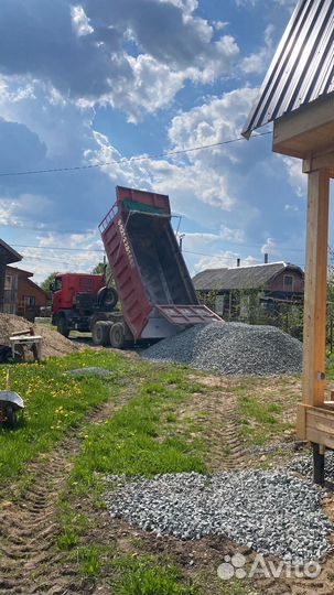 Доставка : песок, щебень, земля