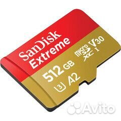 SanDisk 512GB Extreme UHS-I microsdxc + SD Adapter