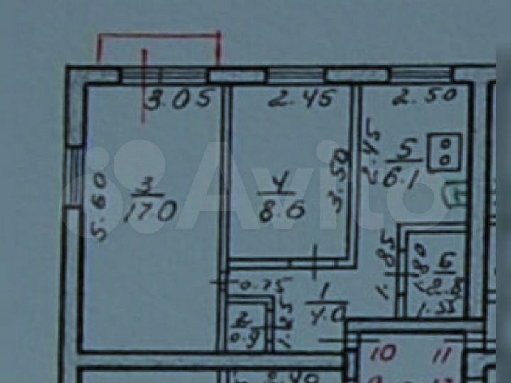 2-к. квартира, 39 м², 3/3 эт.
