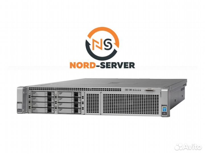 Cервер cisco C240 M4 8SFF 2x E5-2667 v4 256GB