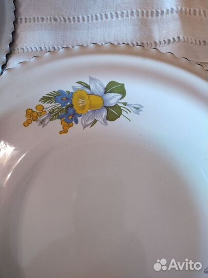 Тарелка эмалированная СССР большая