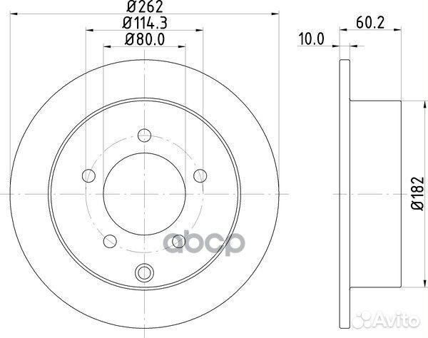 Диск тормозной зад mitsubishi lancer viii