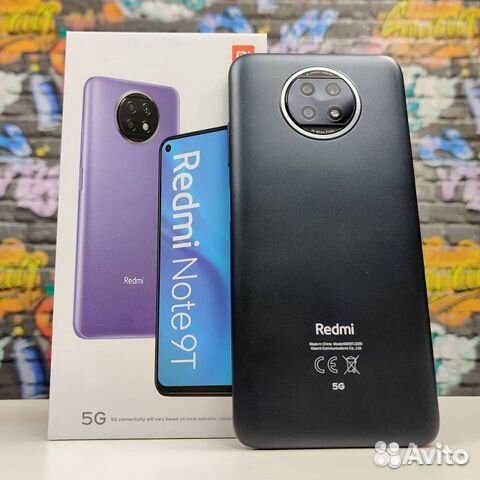 Redmi Note 9T 4/128, черный, NFC, 5G