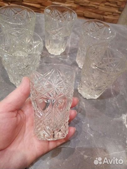 Хрустальные стаканы, стопки СССР