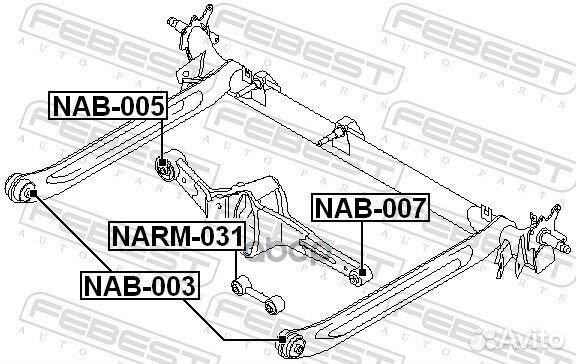 Сайлентблок рычага задней балки nissan almera F