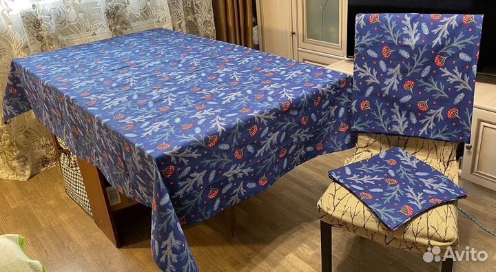 Новогодний Набор скатерть, салфетки и полотенце