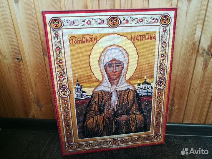 Алмазная вышивка собранная Матрона Московская
