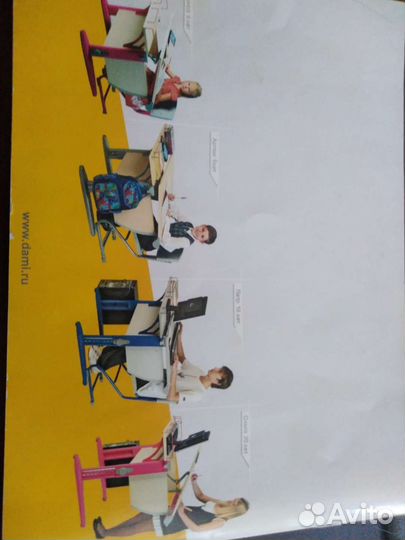 Детский письменный стол и стул