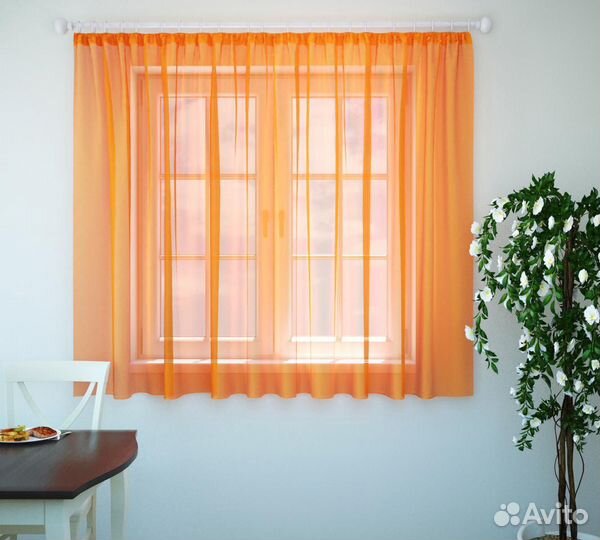 Тюль новая короткая