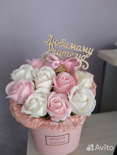 Букет из мыльных роз