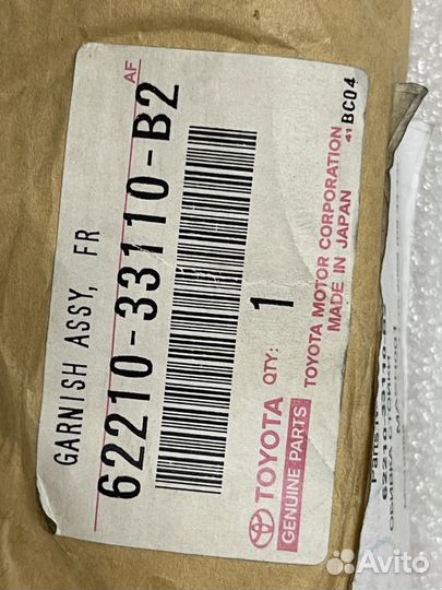 Накладка стойки передней правой toyota camry V30