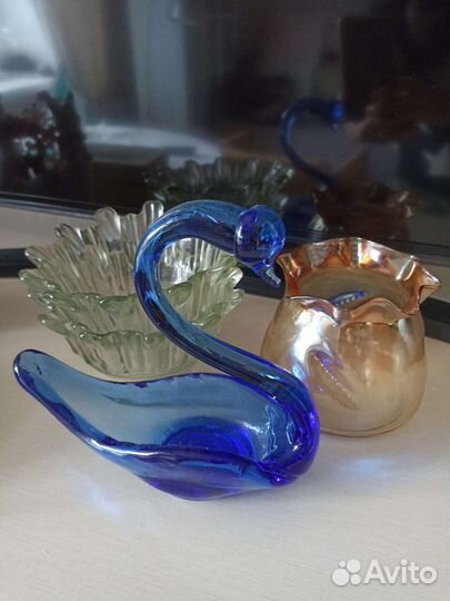 Лебедь икорница, ваза, конфетница