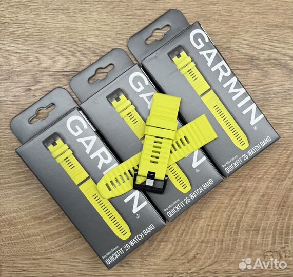 Ремешок Garmin QuickFit 26 mm Amp Yellow Silicone