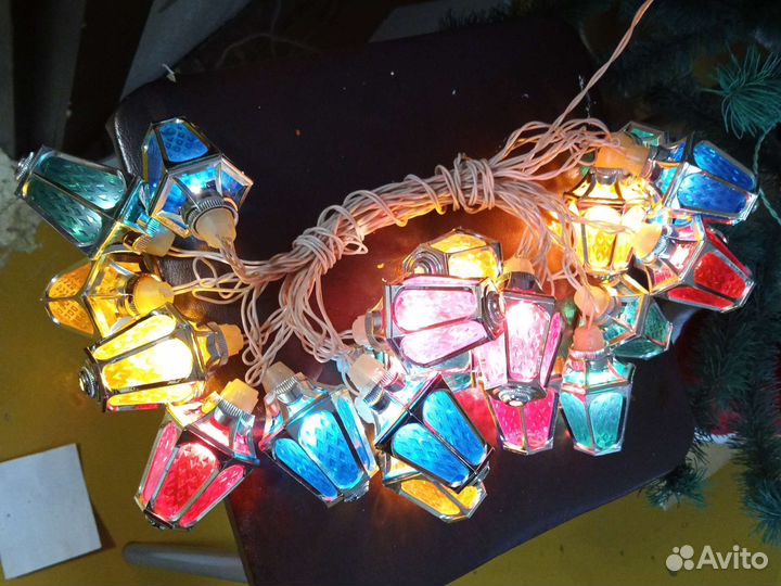 Гирлянда СССР фонарики Радуга 1