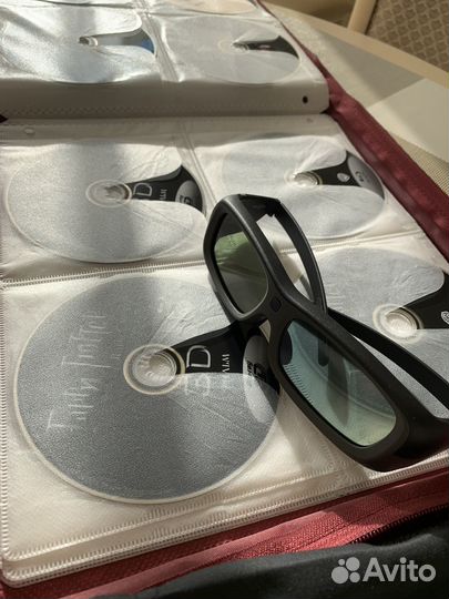 Личная коллекция дисков в чемодане + 3D очки