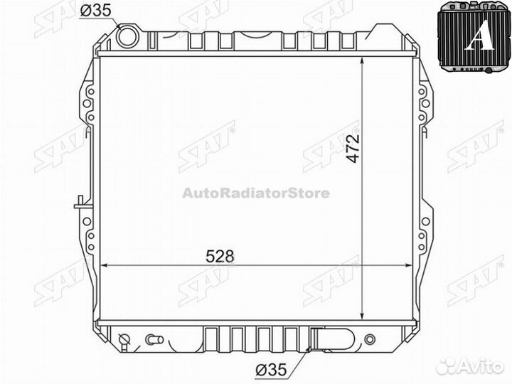 TY0013TDI Радиатор Toyota 4Runner 89-95 / Hilux Surf 89-95