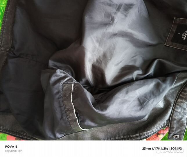 Кожаная куртка мужская бу р. 48-50