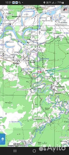 Топографическая карта Тюменской обл., в телефон