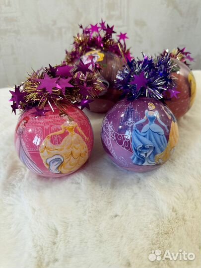 Ёлочные игрушки шары Disney Princess