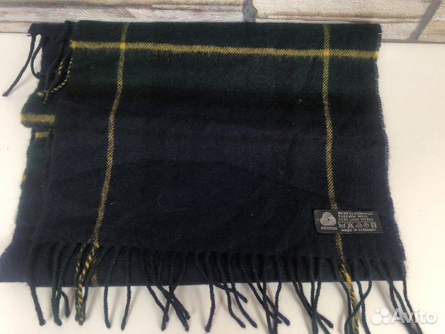 Немецкий Шерстяной Клетчатый Шарф