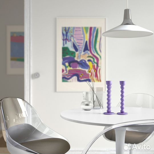 Eldighet IKEA 605.693.53 Подсвечник 27 см сиреневый