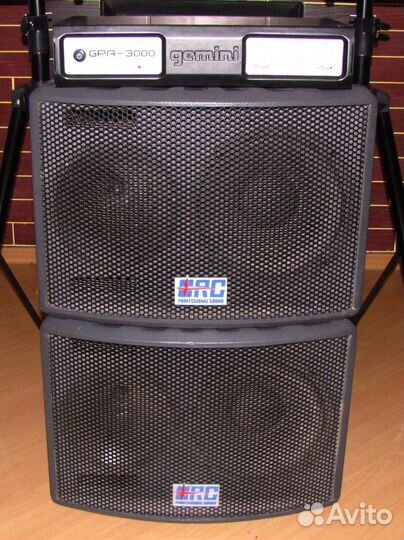 Колонки ORG 600W K10 2шт Pro USA Усилитель Gemini