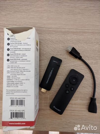 Тв приставка iconBIT Toucan Stick 3D mk2